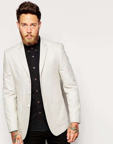 Slim Blazer in Beige