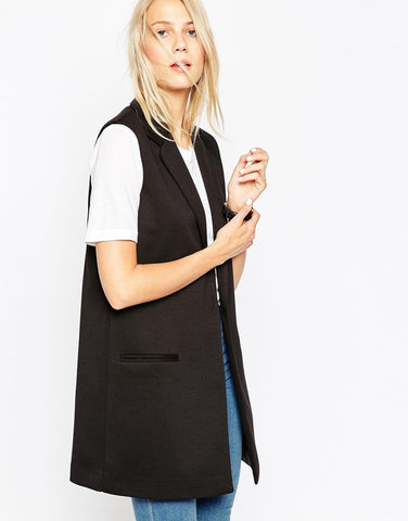 Sleeveless Blazer Black