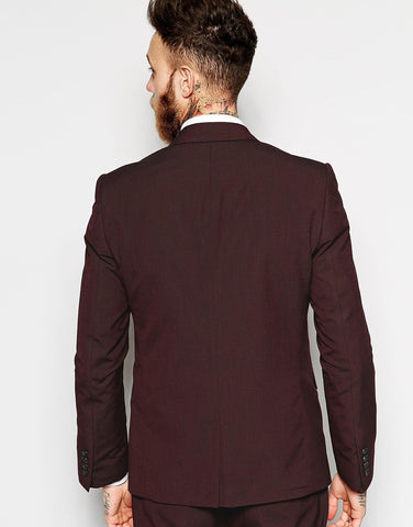 Suit Jacket In Burgundy